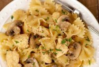 Creamy Chicken and Mushroom Farfalle