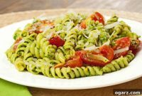 Verdant Pesto Rotini with Sun-Kissed Tomatoes