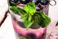 Refreshing Blueberry Basil Mojito