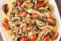Savory Marsala Chicken and Tomato Pasta