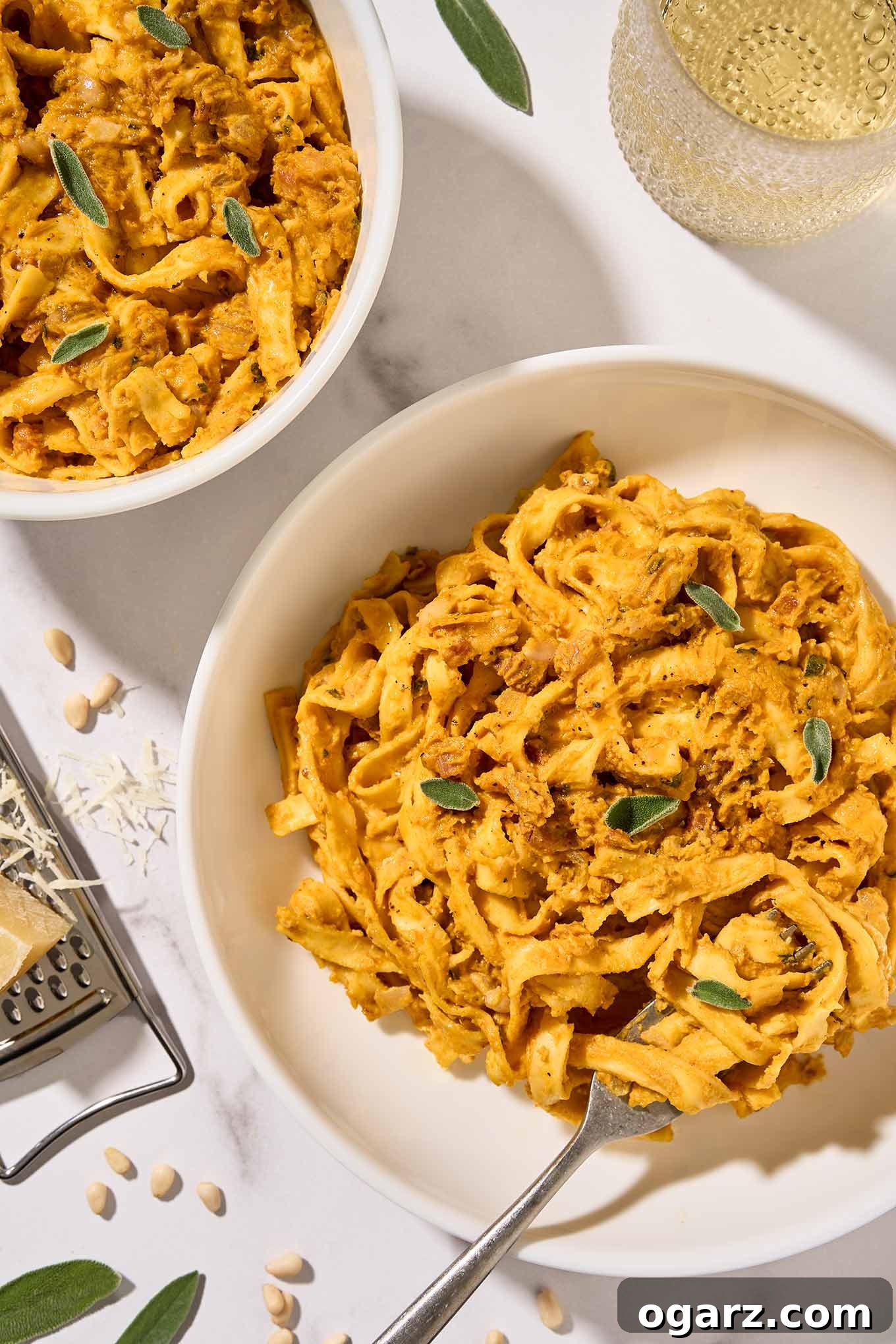 Cozy Pumpkin Pasta with Crispy Pancetta and Parmesan Indulgence