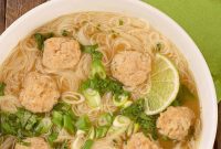 Vietnamese Bò Viên Noodle Soup