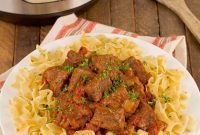 Hearty Hungarian Beef Goulash Pressure Cooked to Perfection