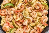 Zesty Garlic Lime Shrimp Pasta