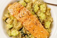Sweet Garlic Salmon Quinoa Power Bowl
