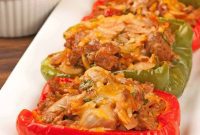 Bell Peppers Brimming with Savory Turkey Sausage and Orzo