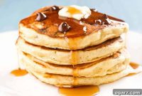 Decadent Chocolate Chip Pancakes with Crispy Candied Bacon