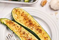 Golden Cheesy Zucchini Boats