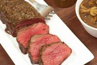 Exquisite Beef Tenderloin with Port Wine Mushroom Reduction