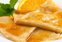 Flambeed Orange Liqueur Crepes