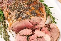 Succulent Roasted Boneless Lamb Leg