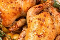 Bourbon-Kissed Cornish Hens