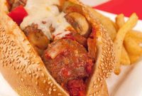Hearty Meatball Heroes with Mushrooms and Peppers
