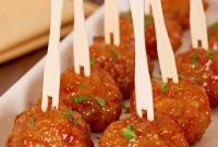 Sticky Whiskey Glazed Meatball Bites