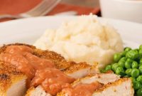 Crispy Pan-Fried Chicken with Tangy Tomato Gravy