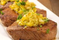 Seared Italian Steak with Garlic Butter and Sweet Peppers