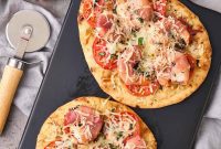 Gourmet Naan Pizza with Prosciutto-Wrapped Shrimp