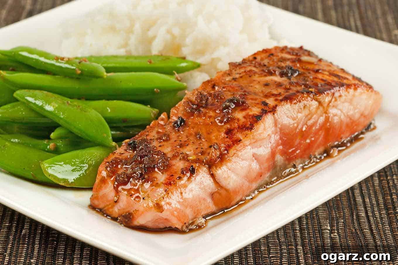Garlic-Soy Glazed Salmon 2 Delicious Pan-Seared Salmon Fillets with a Zesty Garlic-Soy Sauce