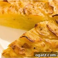 Oven-Roasted Potato Galette, golden and crispy