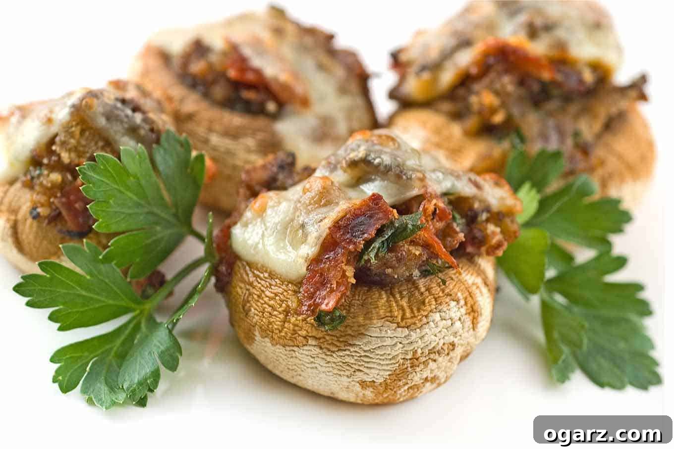 Stuffed Mushrooms Italian-Style with Genoa Salami