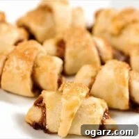 Raspberry Rugelach cookies on a plate