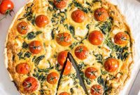 Savory Spinach and Tomato Quiche
