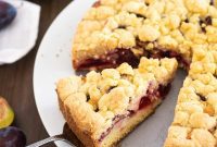 Traditional German Plum Kuchen