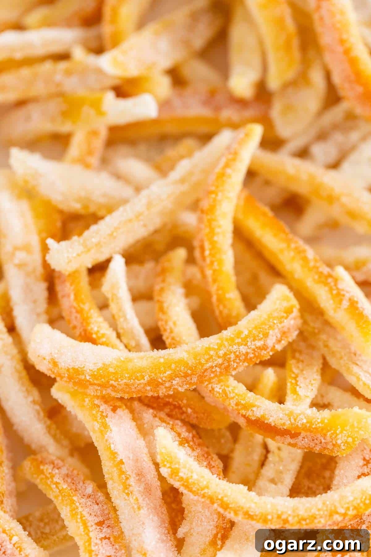 Golden Orange Gems 2 Homemade candied orange peel.