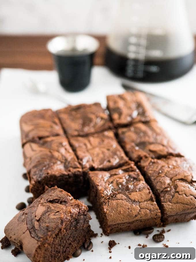 Cold Brew Coffee Brownies are rich, super fudgy, and made with cold brew coffee which takes the chocolate flavor to a new level! These delicious brownies satisfy all your caffeine and chocolate cravings.
