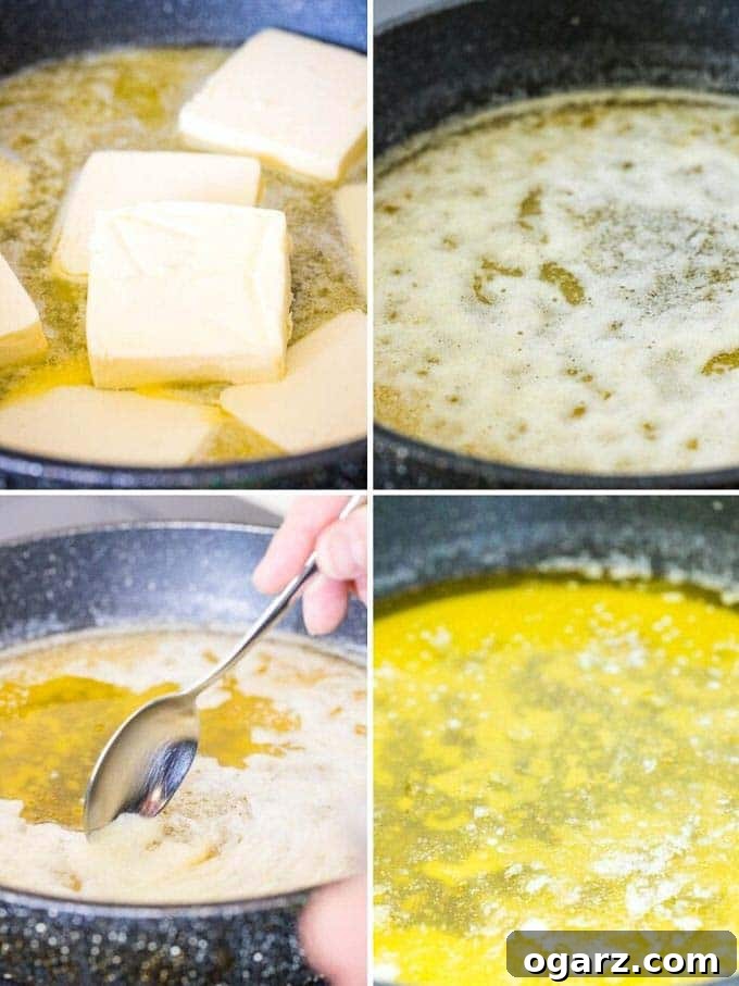 Golden Butter's Pure Essence 3 How to Make Clarified Butter Collage.