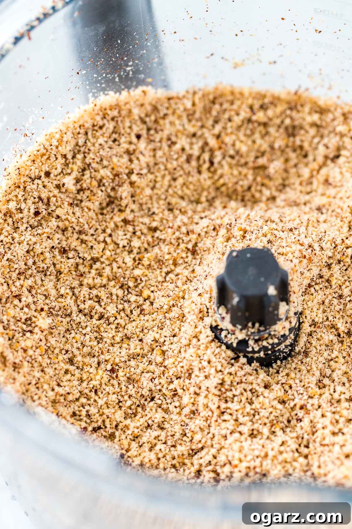 Starry Cinnamon Delights 3 Ground nuts in a food processor.