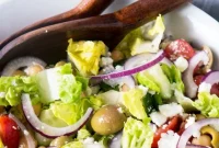 Refreshing Balsamic Chickpea Feta Greek Salad