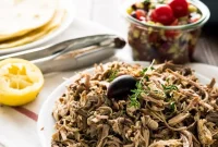 Mediterranean Slow Cooker Pulled Pork Gyros