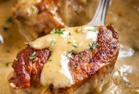 Pork Medallions with Blue Cheese Indulgence