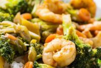 Sticky Honey Garlic Shrimp with Roasted Broccoli
