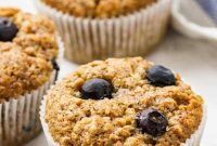 Golden Banana Blueberry Muffins