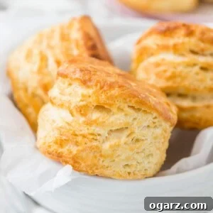 Air Fried biscuits in a white bowl