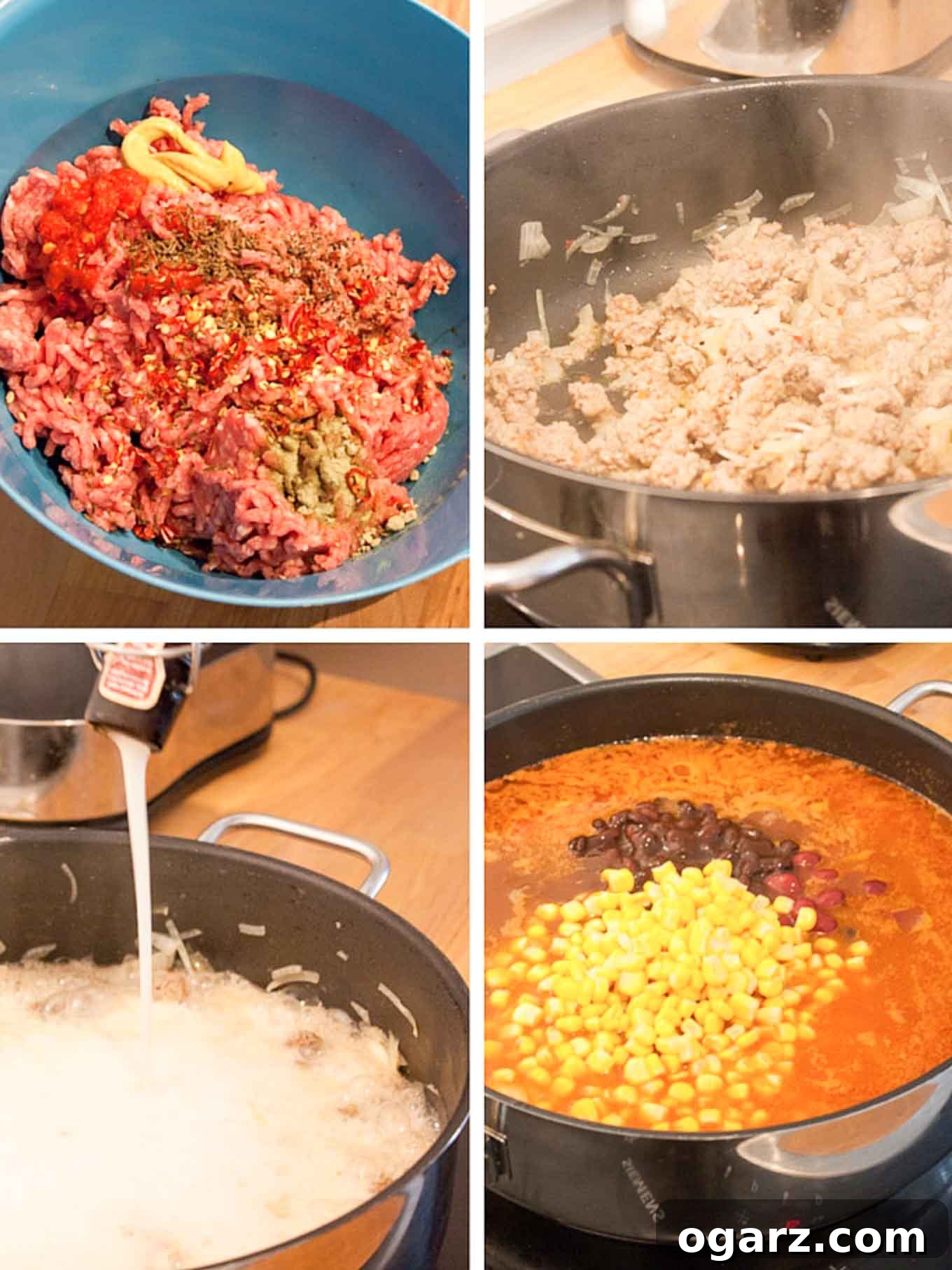 Beer Chili con Carne is my husband's favorite dish to make when his friends come over! A hearty meal made with beer that is sure to be a crowd-pleaser.