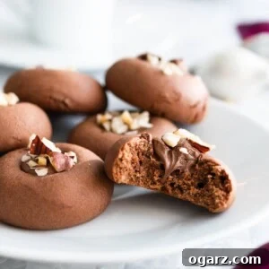 Nutella Cookies on a white plate