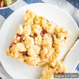 Rhubarb Coffee Cake with Streusel