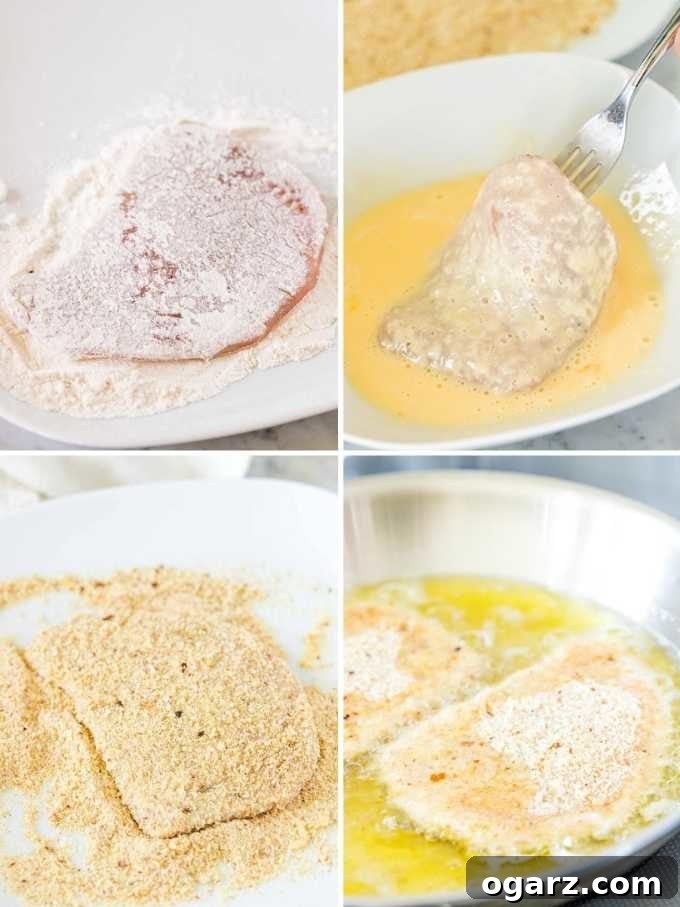How to bread Schnitzel Collage