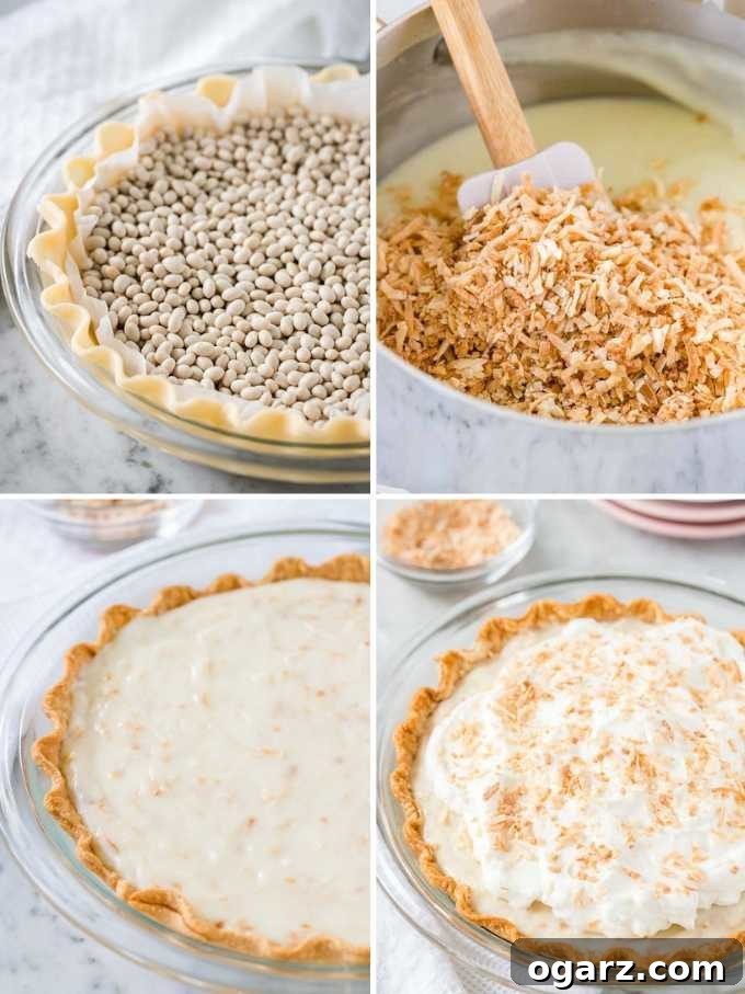 Heavenly Coconut Bliss 6 How to make Coconut Cream Pie Collage