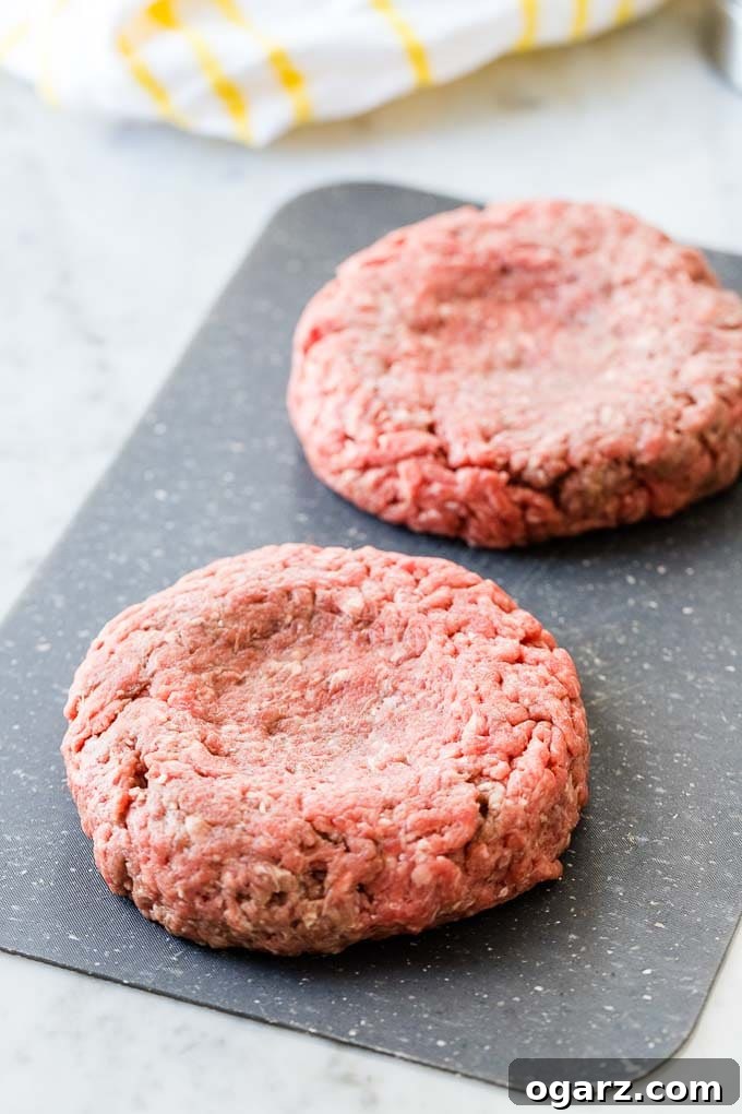 How to shape hamburger patties for air frying