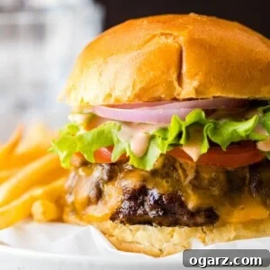 A close up shot of a hamburger